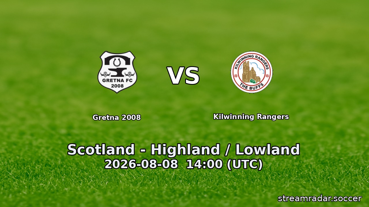 Gretna 2008 vs Kilwinning Rangers