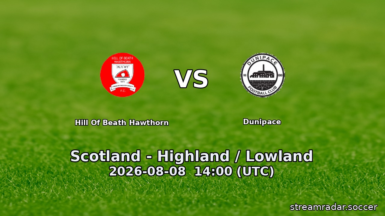 Hill Of Beath Hawthorn vs Dunipace