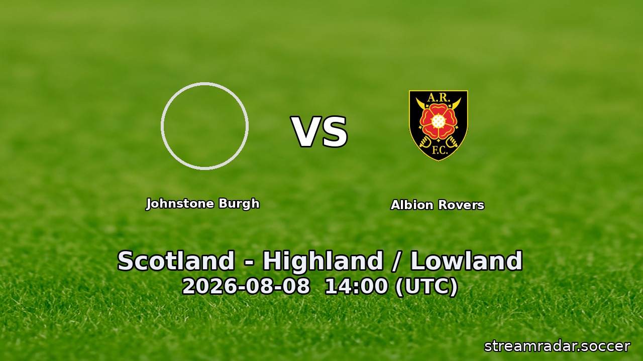 Johnstone Burgh vs Albion Rovers