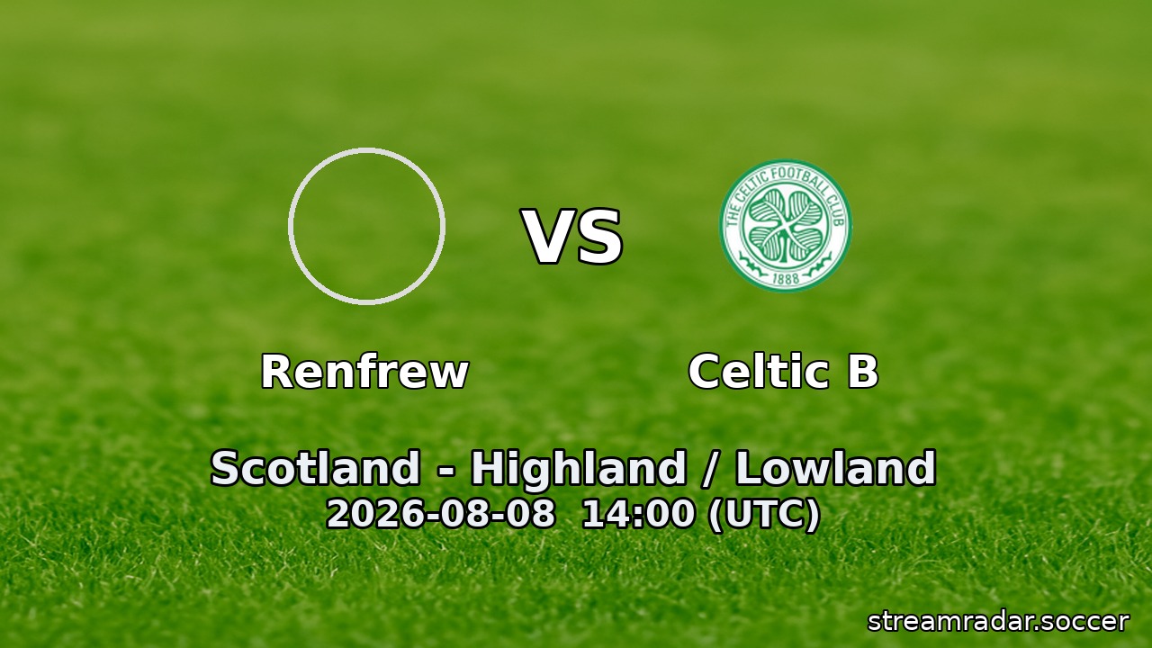 Renfrew vs Celtic B