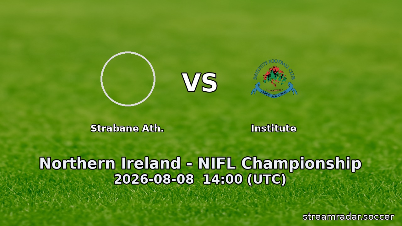 Strabane Ath. vs Institute
