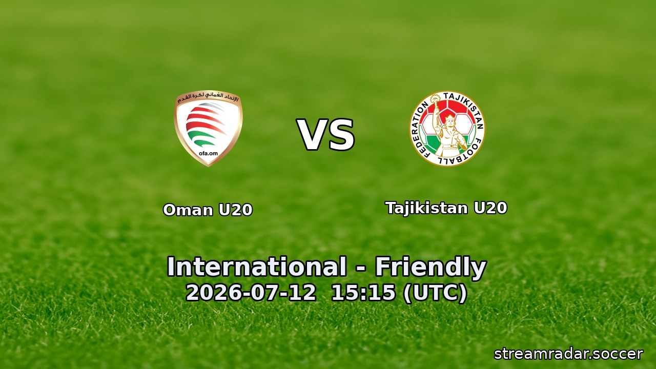 Oman U20 vs Tajikistan U20