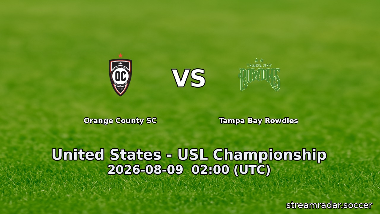 Orange County SC vs Tampa Bay Rowdies