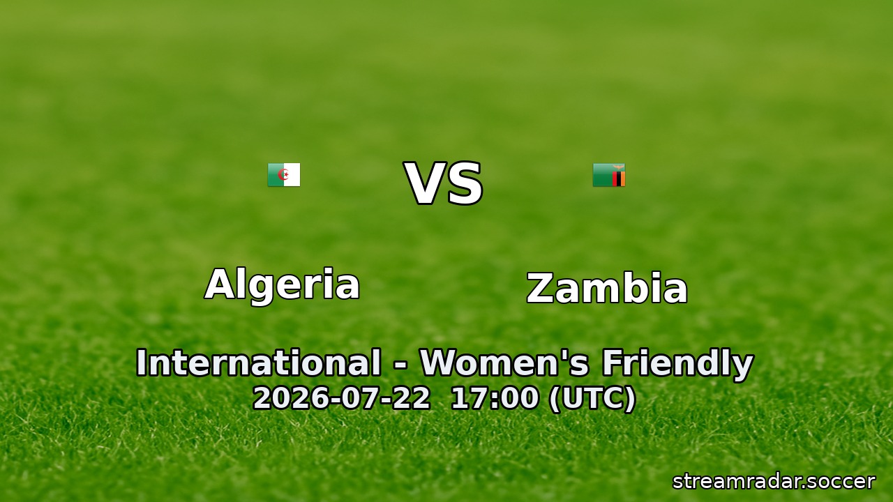 Algeria vs Zambia