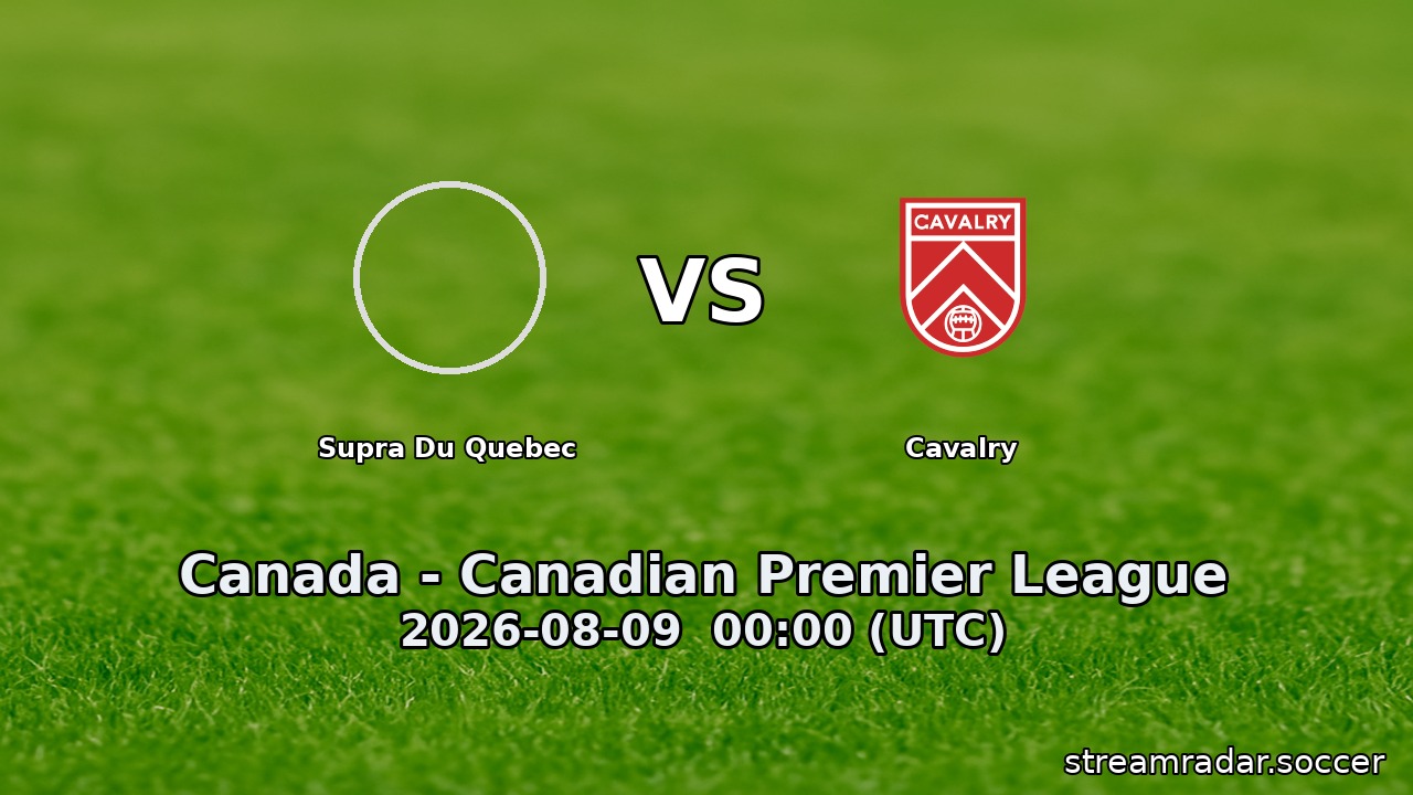 Supra Du Quebec vs Cavalry