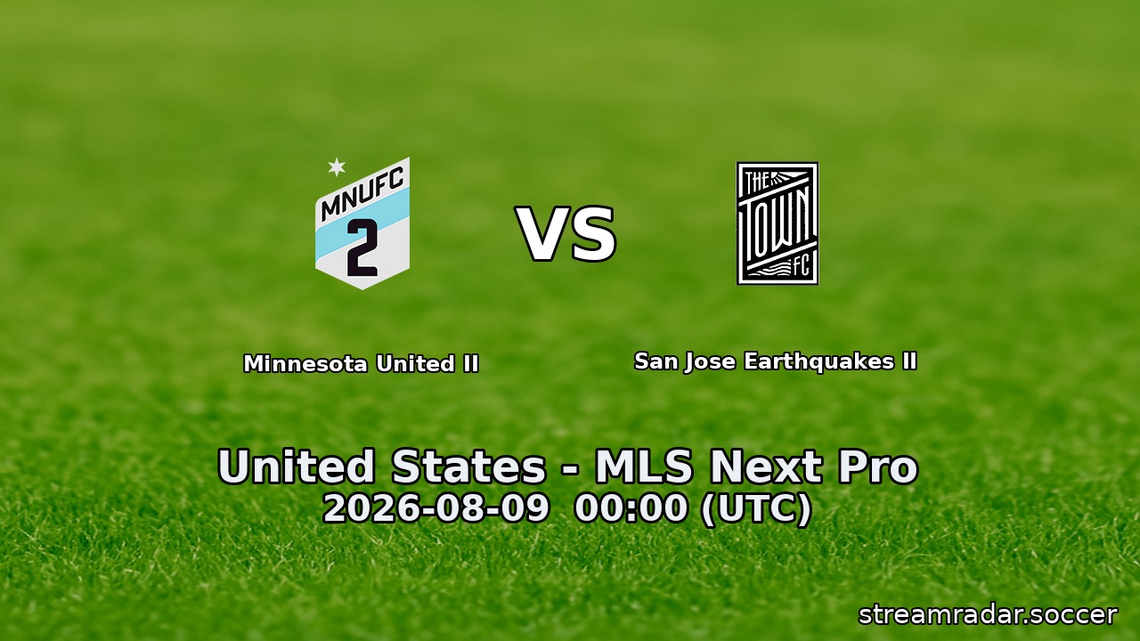 Minnesota United II vs San Jose Earthquakes II