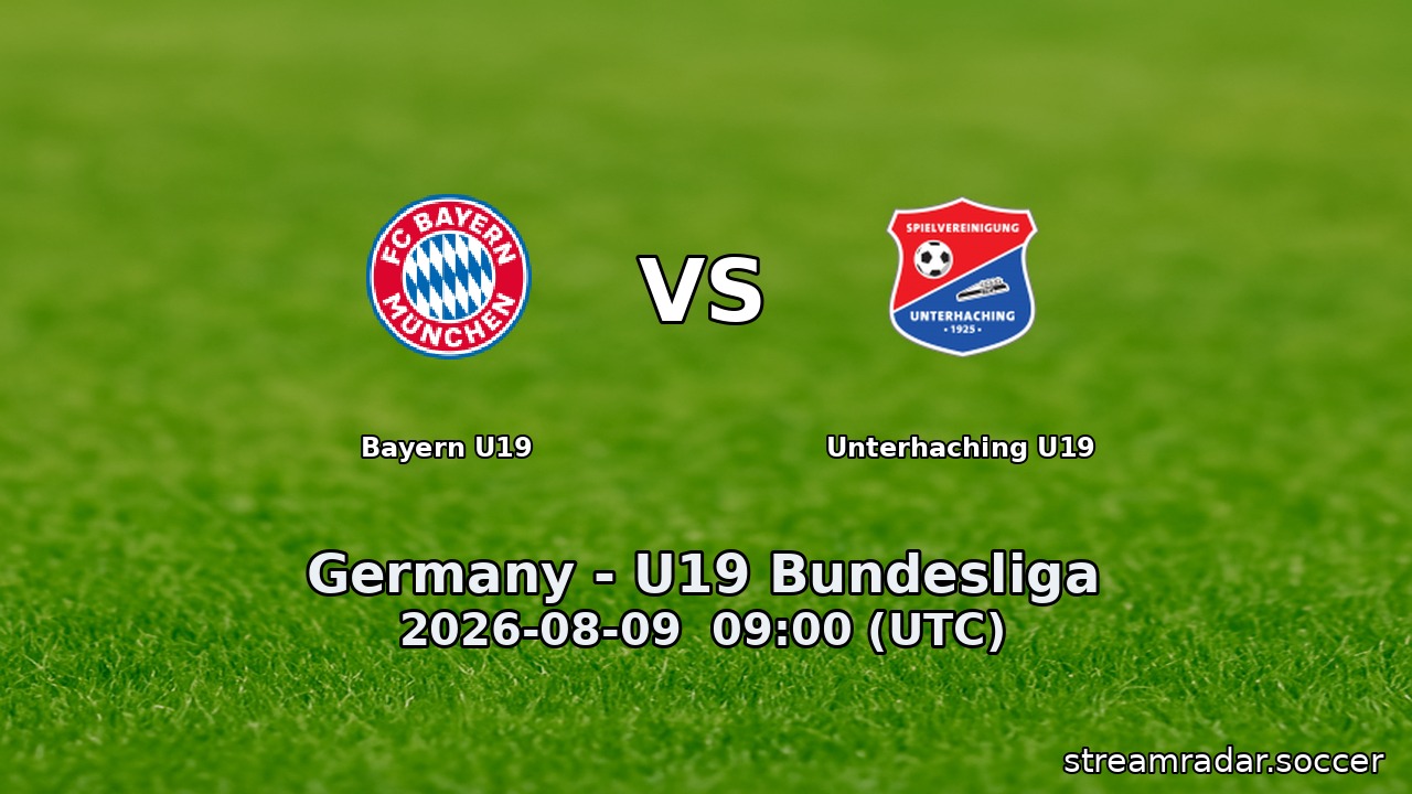 Bayern U19 vs Unterhaching U19