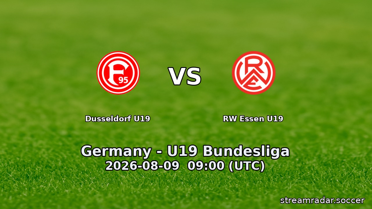 Dusseldorf U19 vs RW Essen U19