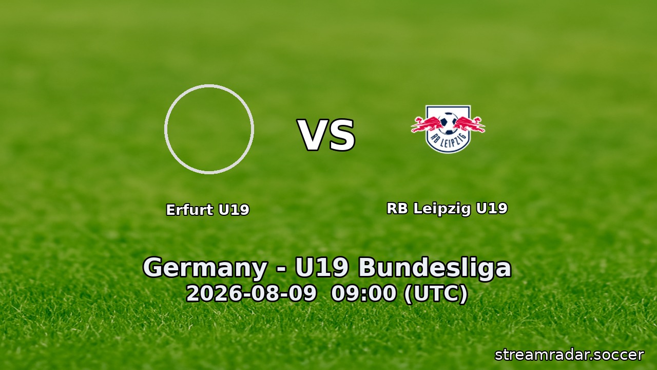 Erfurt U19 vs RB Leipzig U19