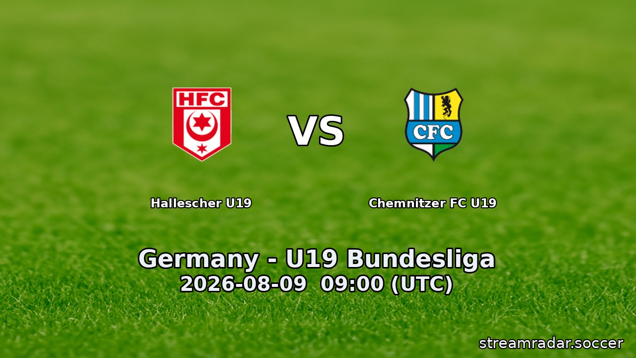 Hallescher U19 vs Chemnitzer FC U19
