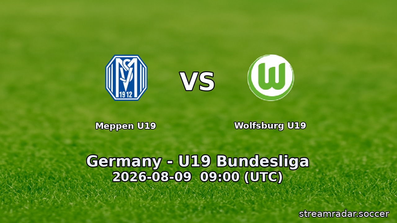 Meppen U19 vs Wolfsburg U19