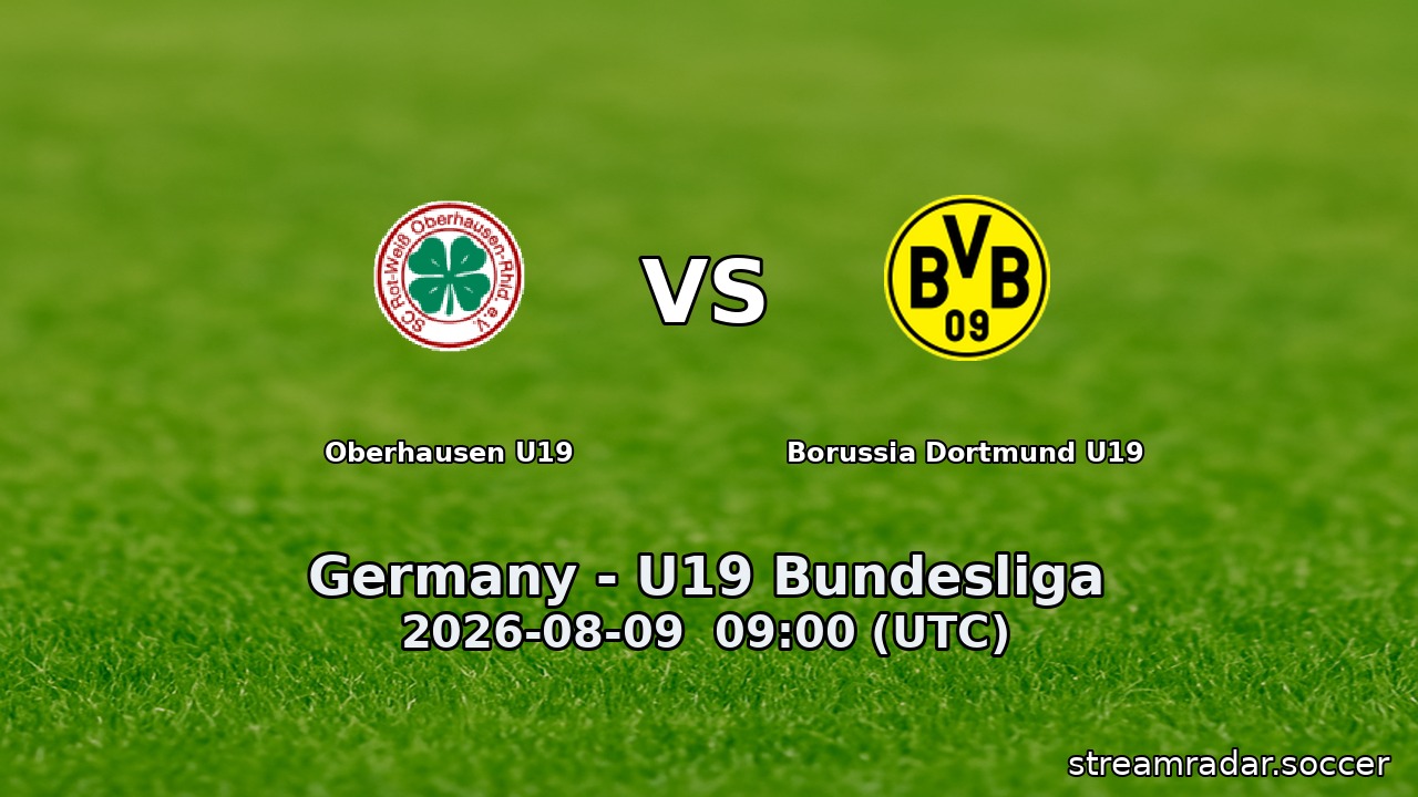 Oberhausen U19 vs Borussia Dortmund U19