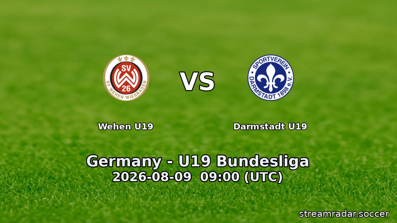 Wehen U19 vs Darmstadt U19