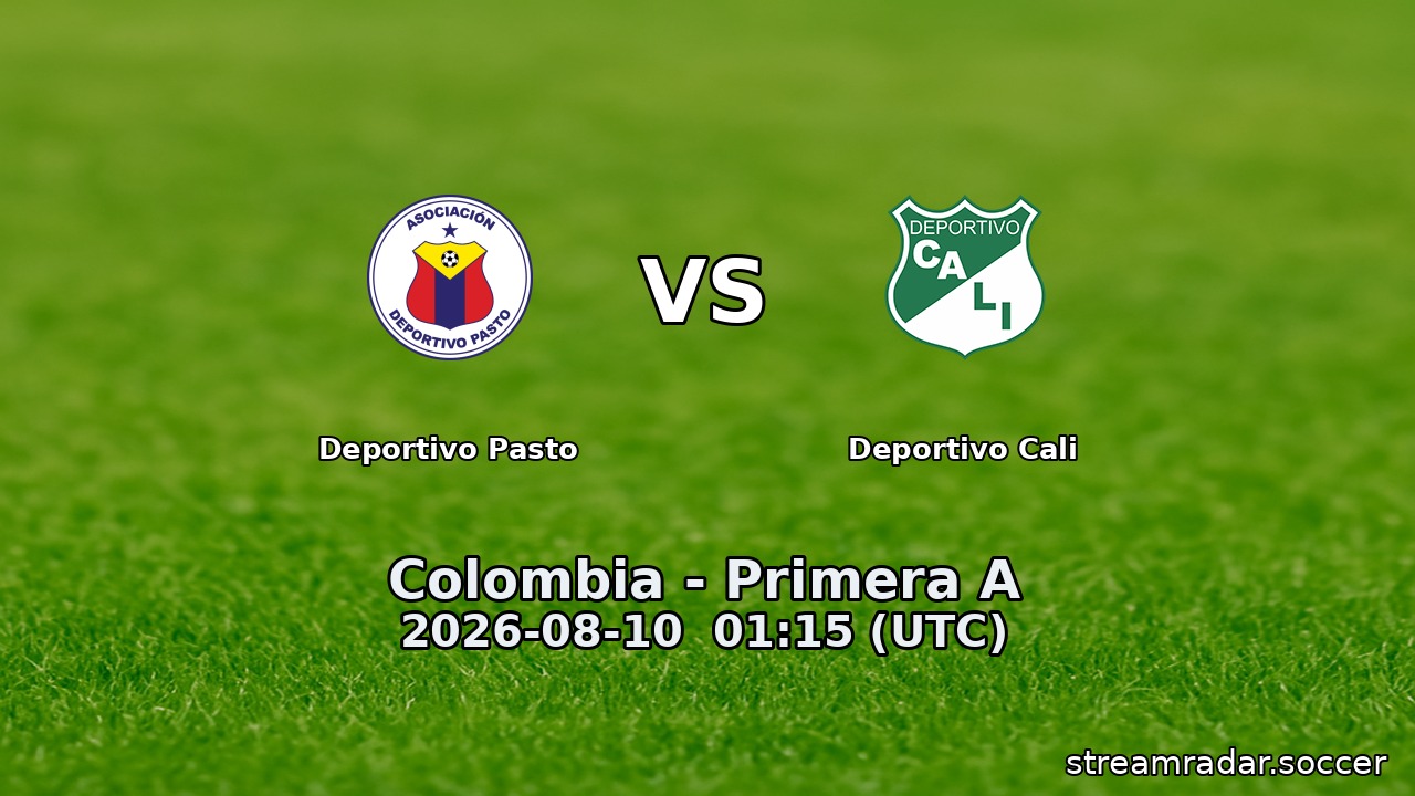 Deportivo Pasto vs Deportivo Cali