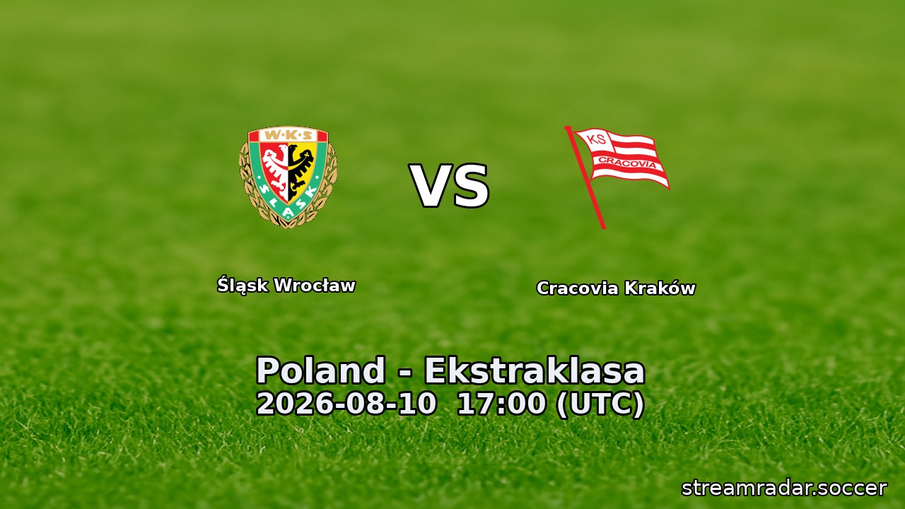 Śląsk Wrocław vs Cracovia Kraków
