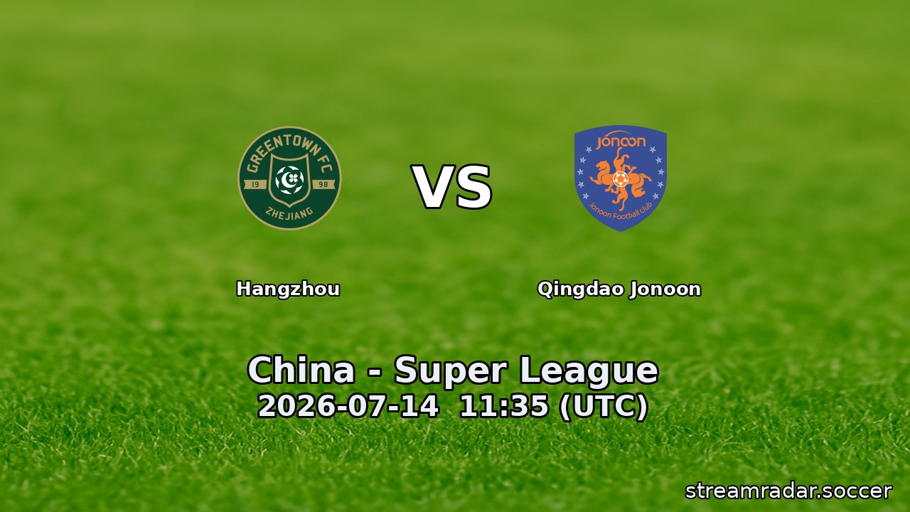 Hangzhou vs Qingdao Jonoon