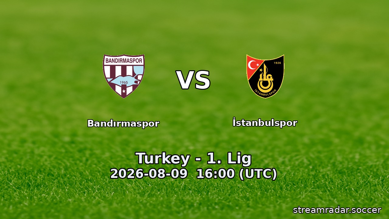 Bandırmaspor vs İstanbulspor