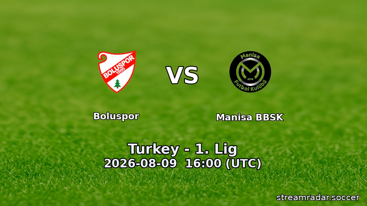 Boluspor vs Manisa BBSK