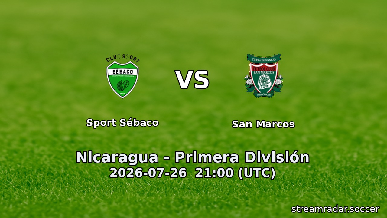 Sport Sébaco vs San Marcos
