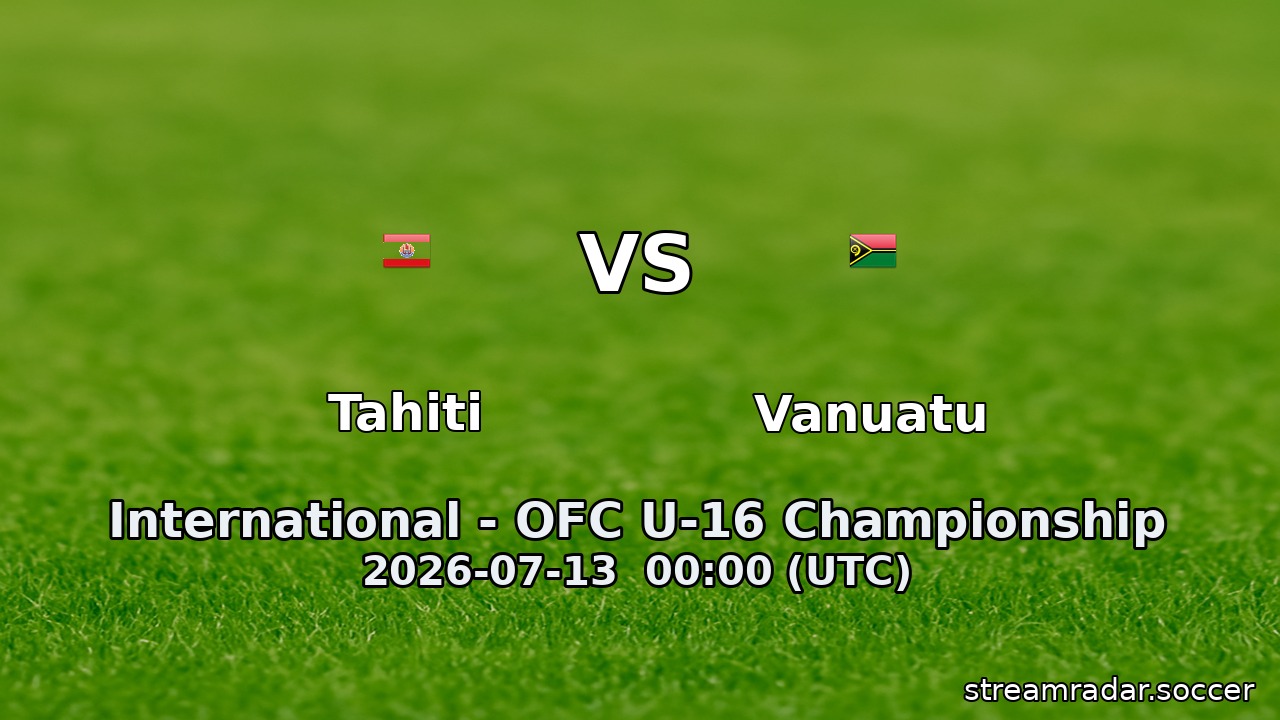 Tahiti vs Vanuatu