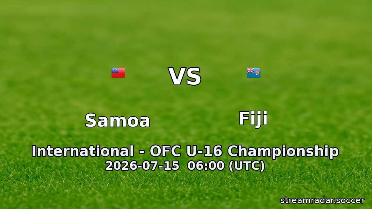 Samoa vs Fiji