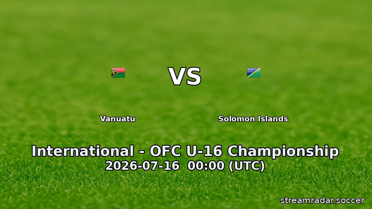 Vanuatu vs Solomon Islands