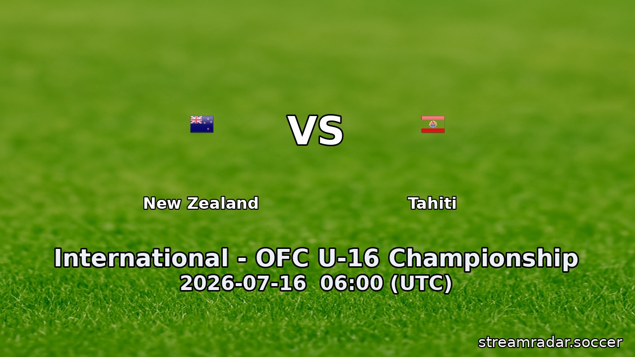 New Zealand vs Tahiti