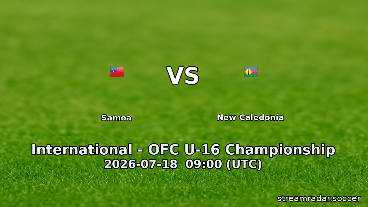 Samoa vs New Caledonia