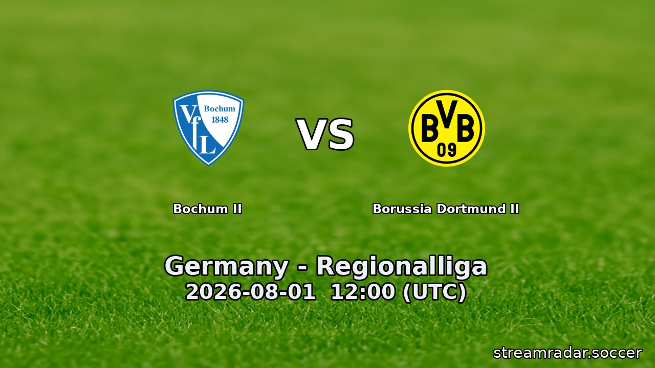 Bochum II vs Borussia Dortmund II