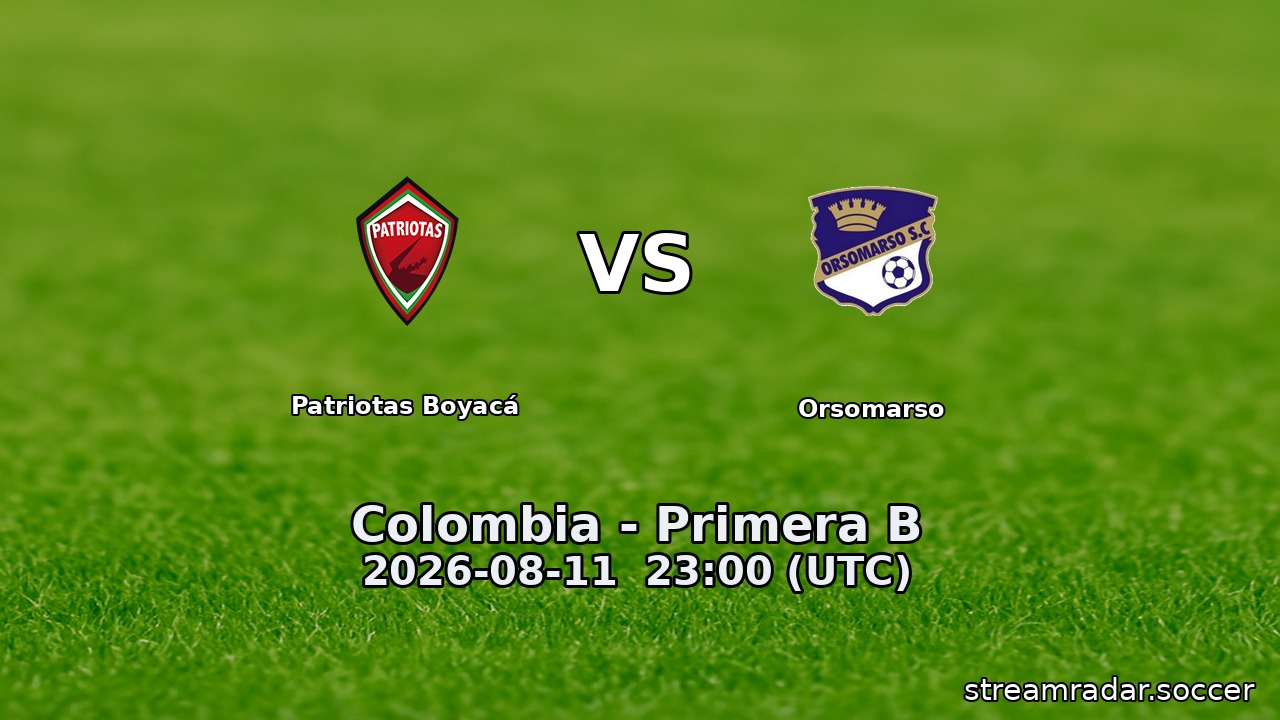 Patriotas Boyacá vs Orsomarso