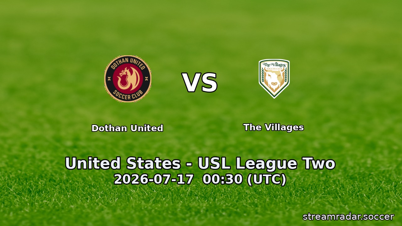 Dothan United vs The Villages