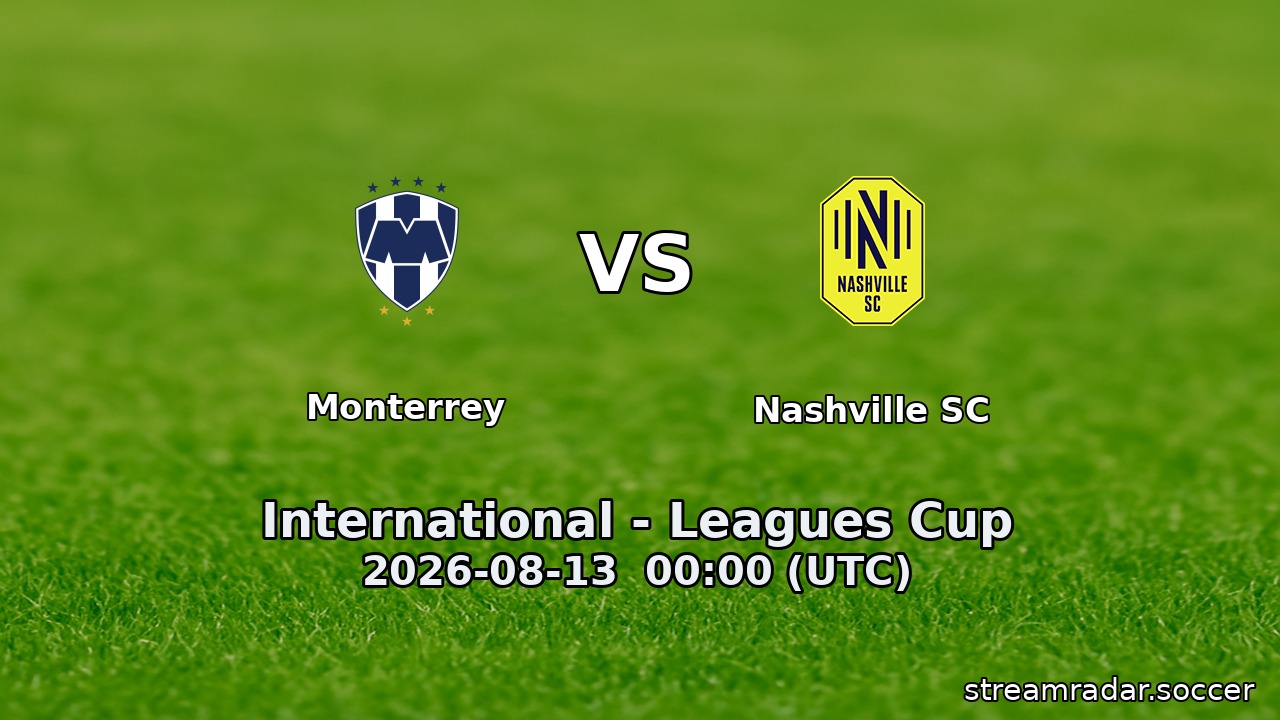 Monterrey vs Nashville SC