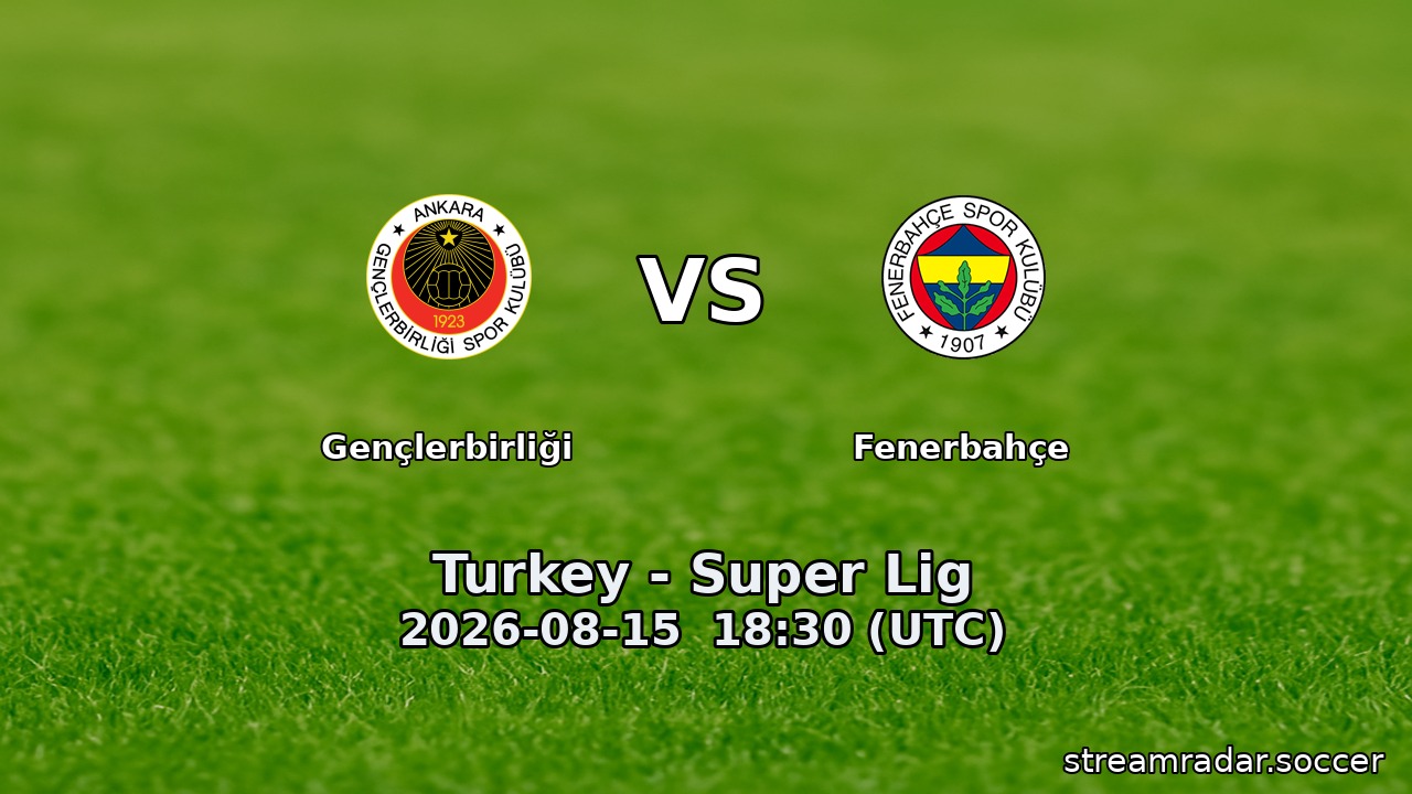 Gençlerbirliği vs Fenerbahçe