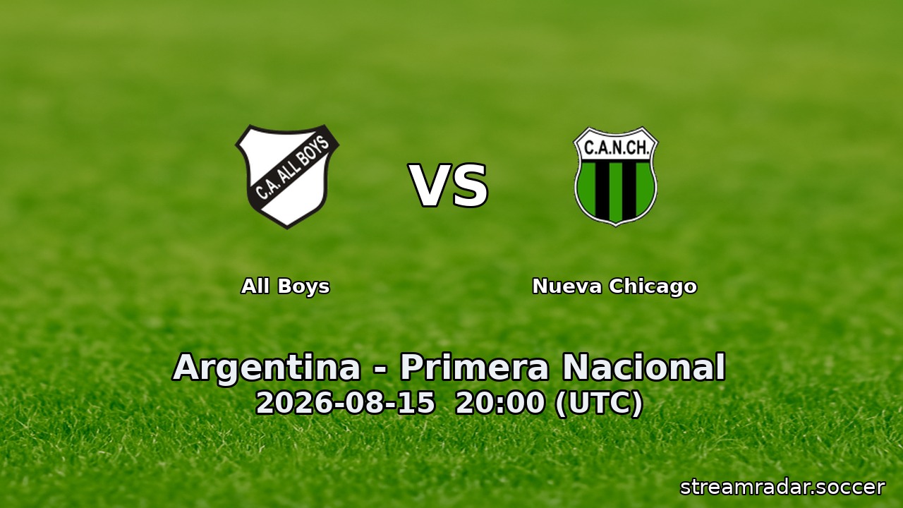 All Boys vs Nueva Chicago