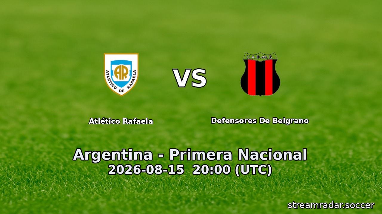 Atlético Rafaela vs Defensores De Belgrano