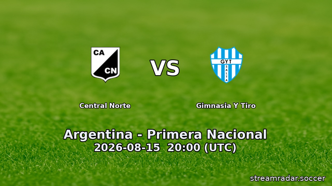Central Norte vs Gimnasia Y Tiro