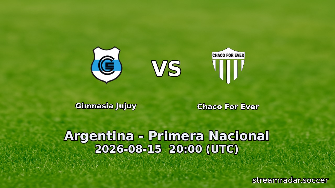 Gimnasia Jujuy vs Chaco For Ever
