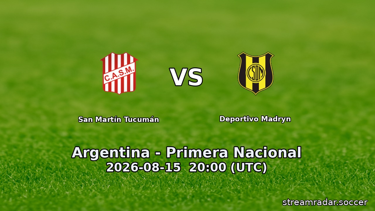 San Martín Tucumán vs Deportivo Madryn