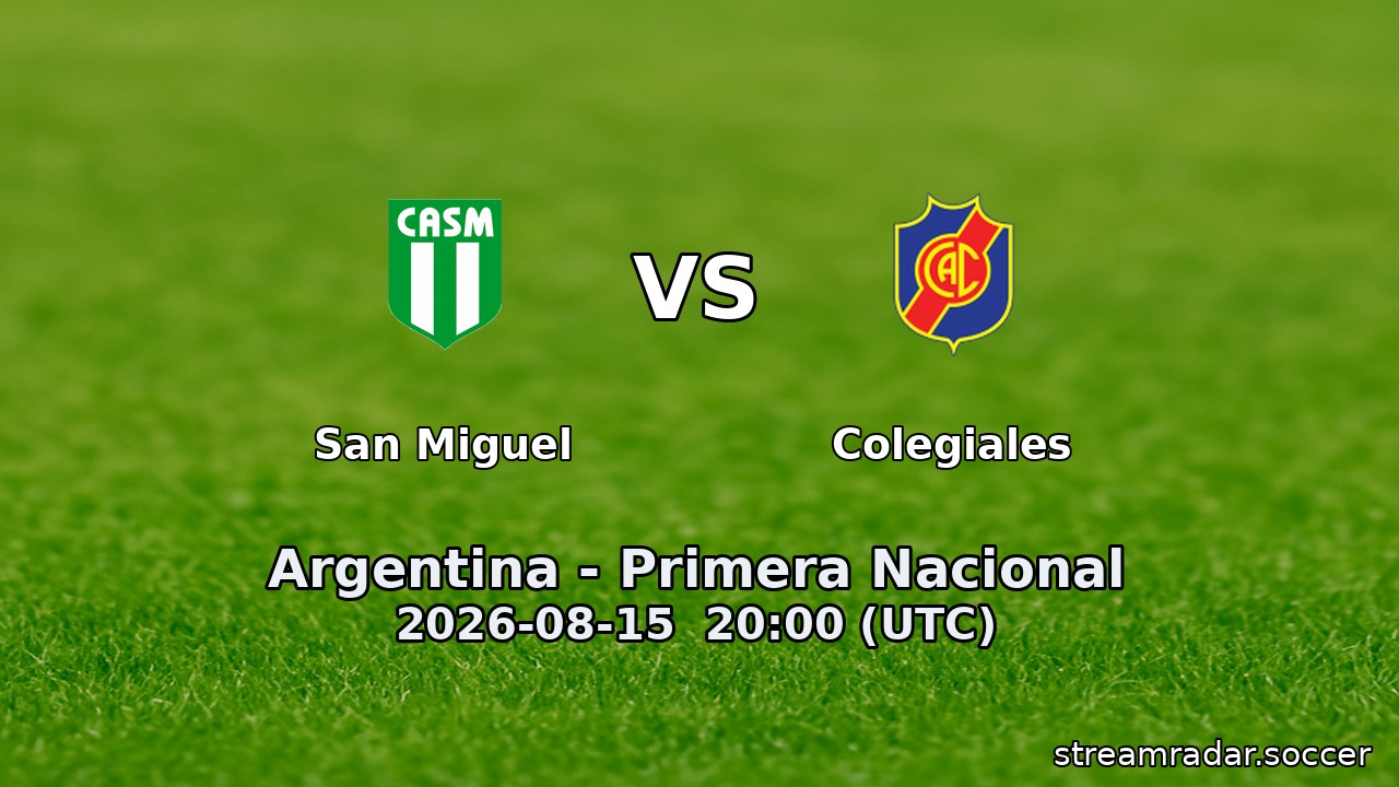 San Miguel vs Colegiales