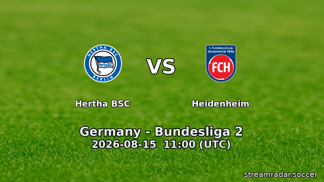 Hertha BSC vs Heidenheim