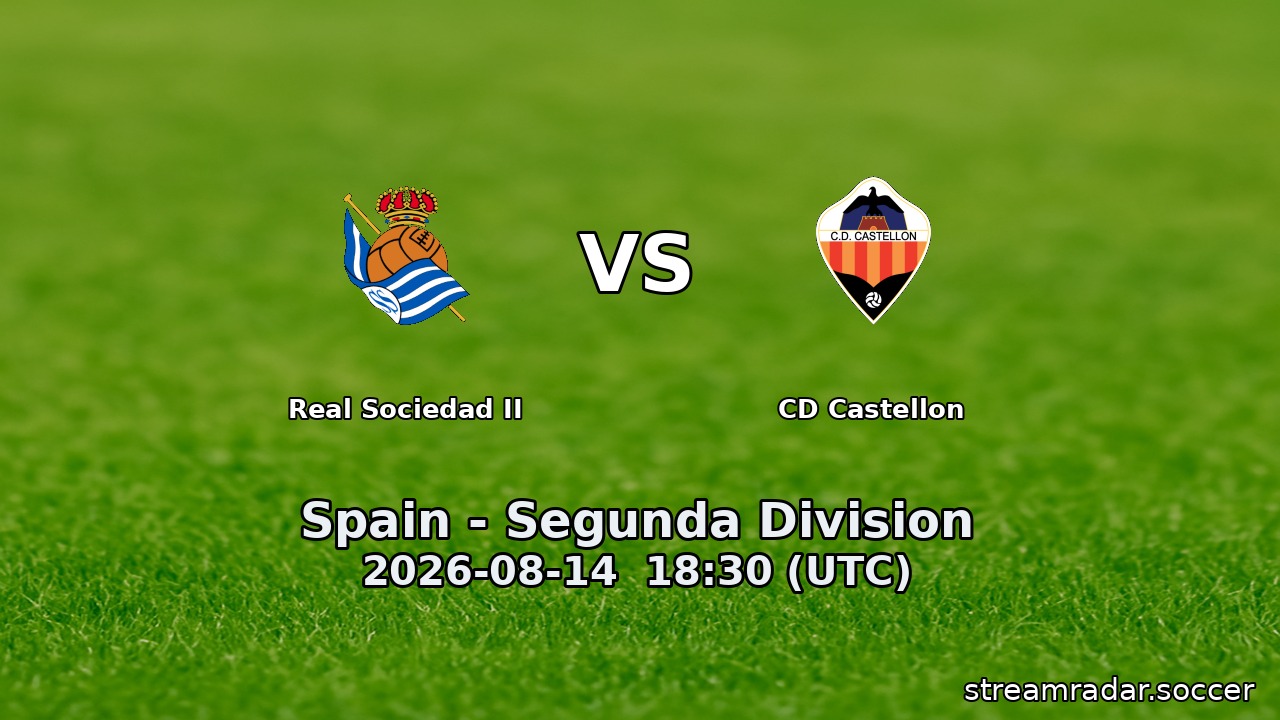 Real Sociedad II vs CD Castellon