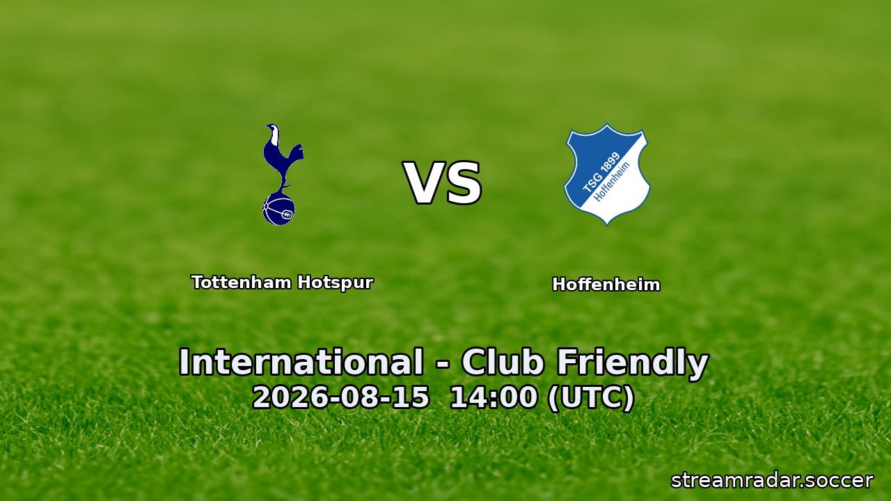 Tottenham Hotspur vs Hoffenheim