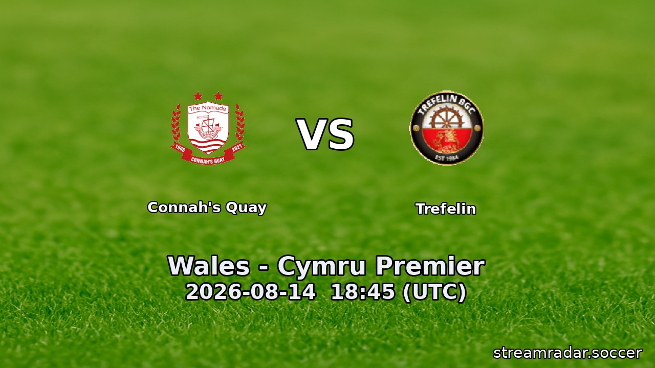 Connah's Quay vs Trefelin