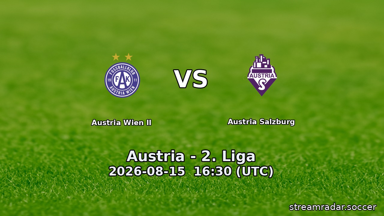 Austria Wien II vs Austria Salzburg
