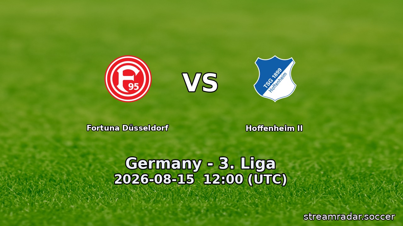 Fortuna Düsseldorf vs Hoffenheim II
