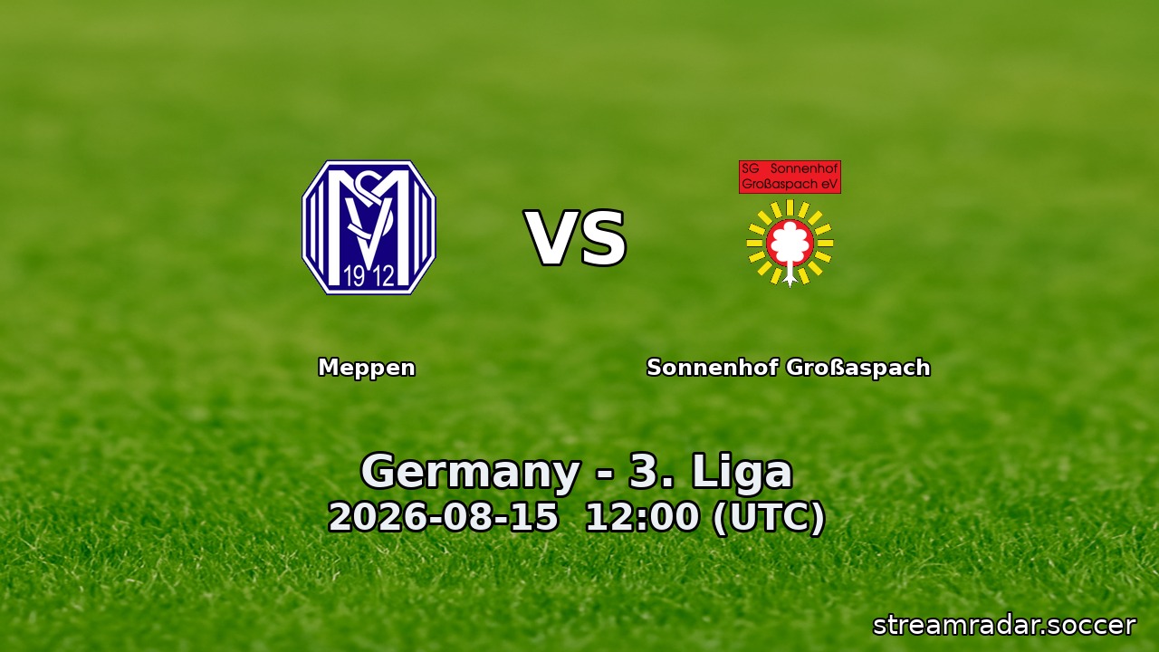 Meppen vs Sonnenhof Großaspach