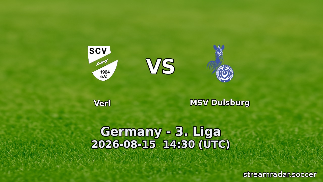 Verl vs MSV Duisburg