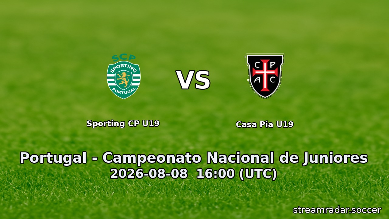 Sporting CP U19 vs Casa Pia U19