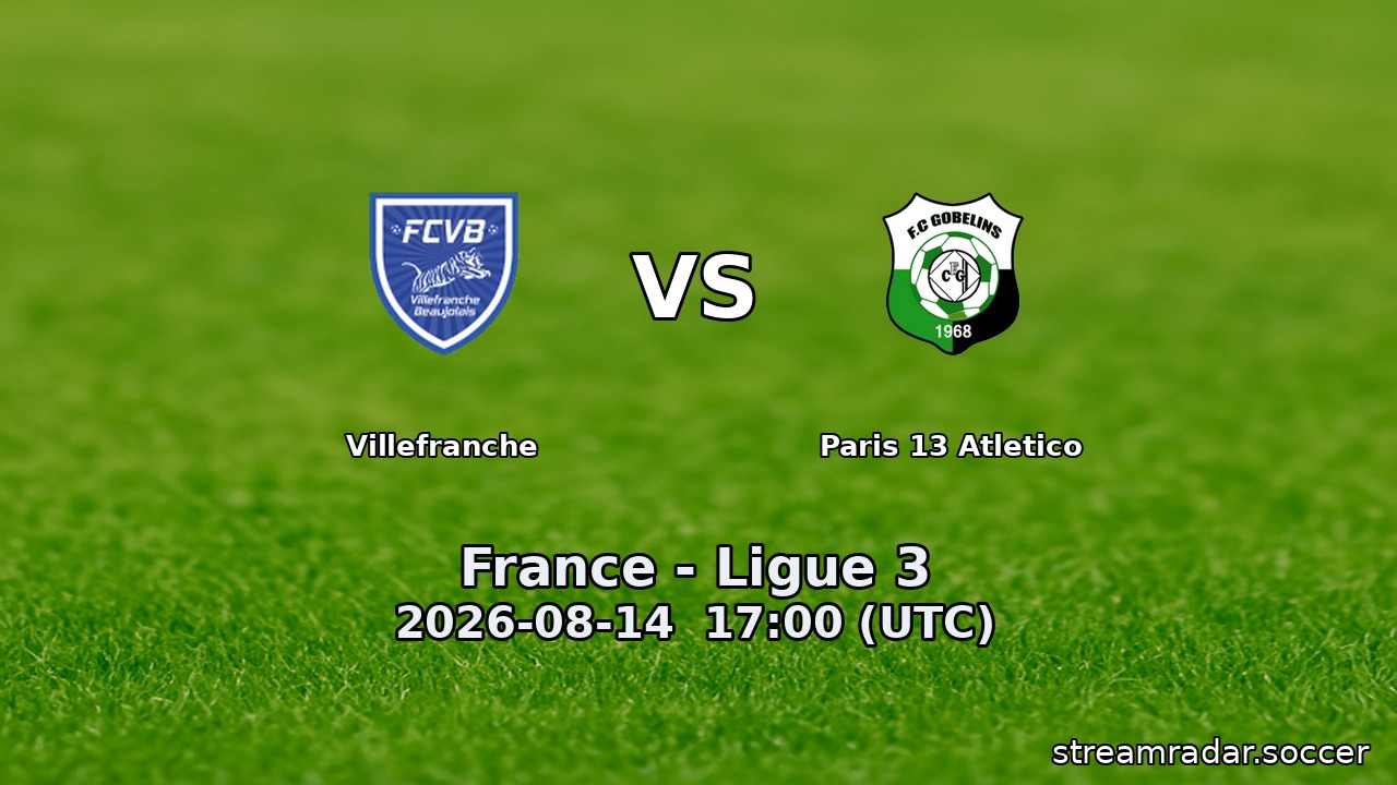 Villefranche vs Paris 13 Atletico
