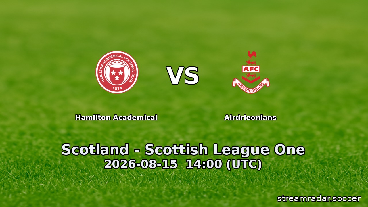 Hamilton Academical vs Airdrieonians